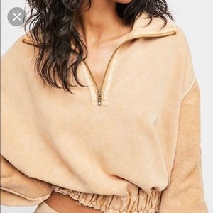 Free people summer nights half zip pullover